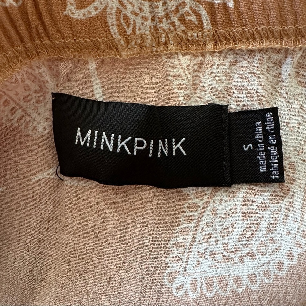 MINKPINK Off Shoulder Floral Peach Jumpsuit Size S - Picture 11 of 16